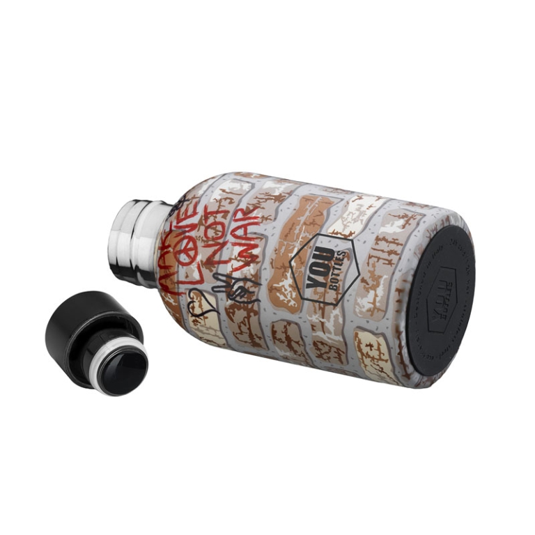 BORRACCIA TERMICA 300ML  MAKE LOVE NOT WAR 2