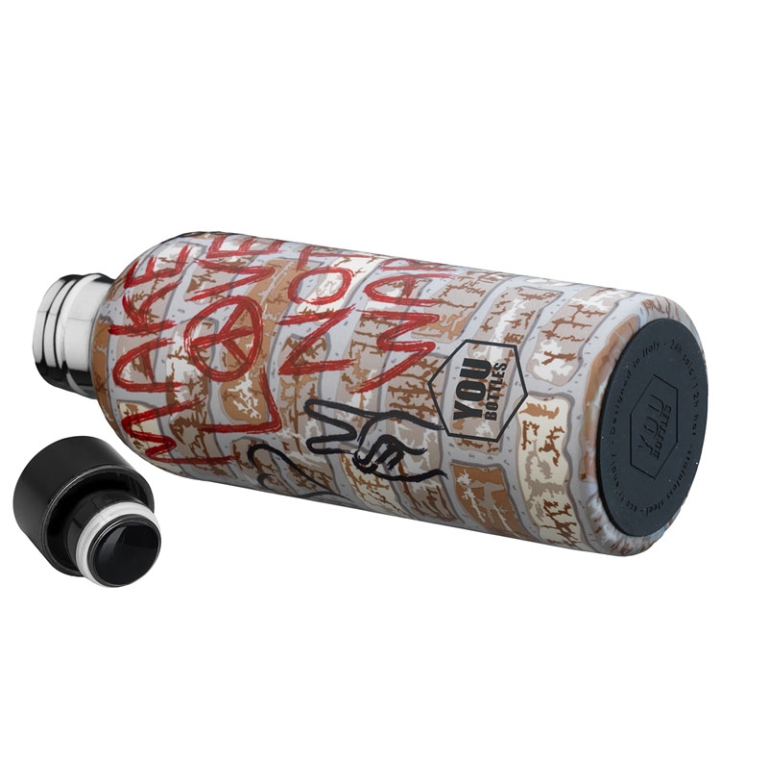 BORRACCIA TERMICA 500ML  MAKE LOVE NOT WAR 2
