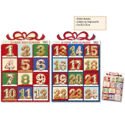 CALENDARIO DELL'AVVENTO 16,5X24CM STICKERS 2 FG