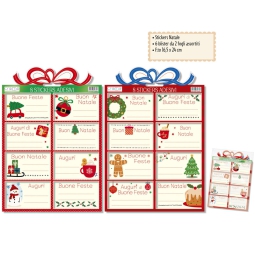 STICKERS NATALE 16,5X24CM 2 FOGLI ASSORTITI