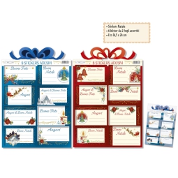 STICKERS NATALE 16,5X24CM 2 FOGLI ASSORTITI