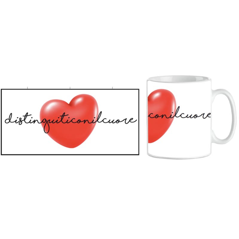 TAZZA MUG DISTINGUITI CON IL CUORE