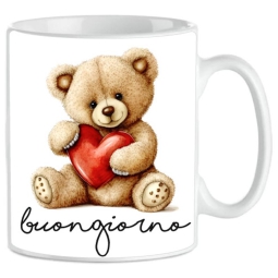 TAZZA MUG ORSETTO CUORE  BUONGIORNO