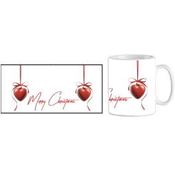 TAZZA MUG XMAS MERRY XMAS CUORI ROSSI