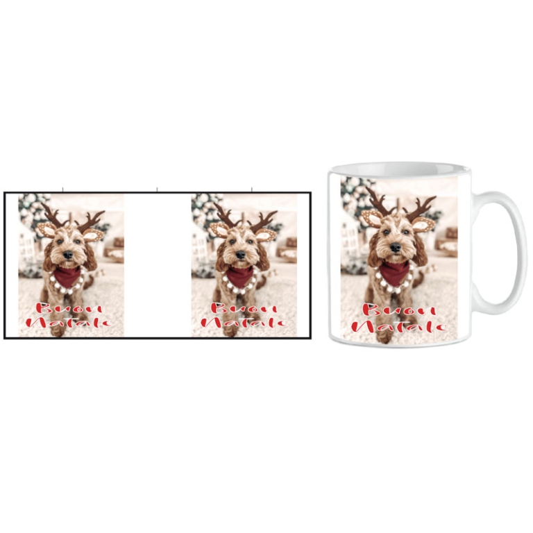 TAZZA MUG XMAS CAGNOLINO RENNA BUON NATALE