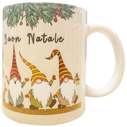TAZZA MUG XMAS GNOMETTI  BUON NATALE