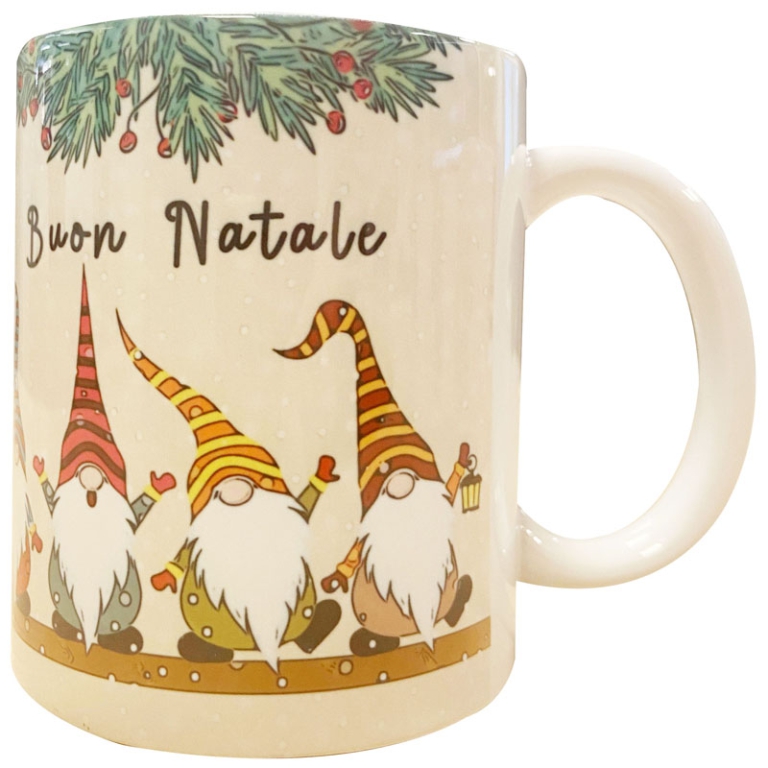 TAZZA MUG XMAS GNOMETTI  BUON NATALE