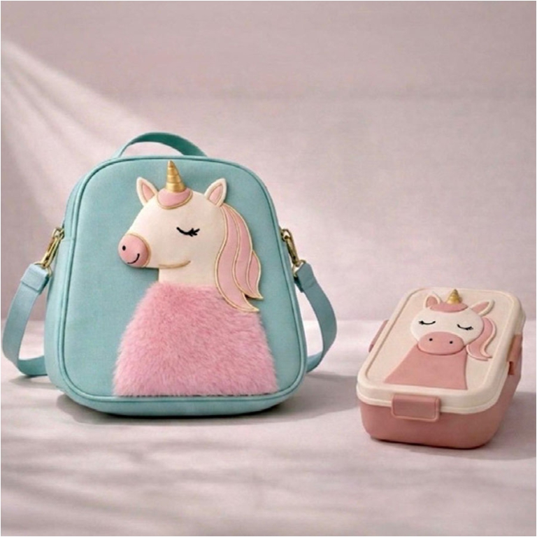 ZAINO TERMICO+BOX PORTA PRANZO UNICORNO MY FOREVER