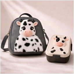 ZAINO TERMICO+BOX PORTA PRANZO MUCCA MY FOREVER