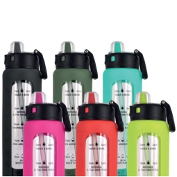 BORRACCIA MOTIVAZIONALE  1L VETRO COLORI ASSORTITI