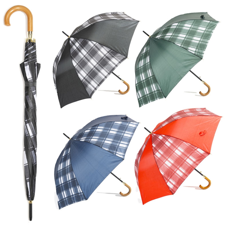 OMBRELLO UNISEX LUNGO SPICCHIO SCOZZESE AUTOMATICO