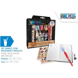 DIARIO CON PENNA UV ONE PIECE 23X22CM