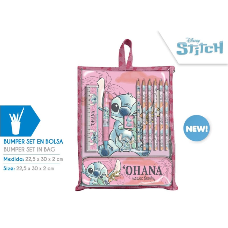SET CANCELLERIA CON ASTUCCIO STITCH  22X30CM