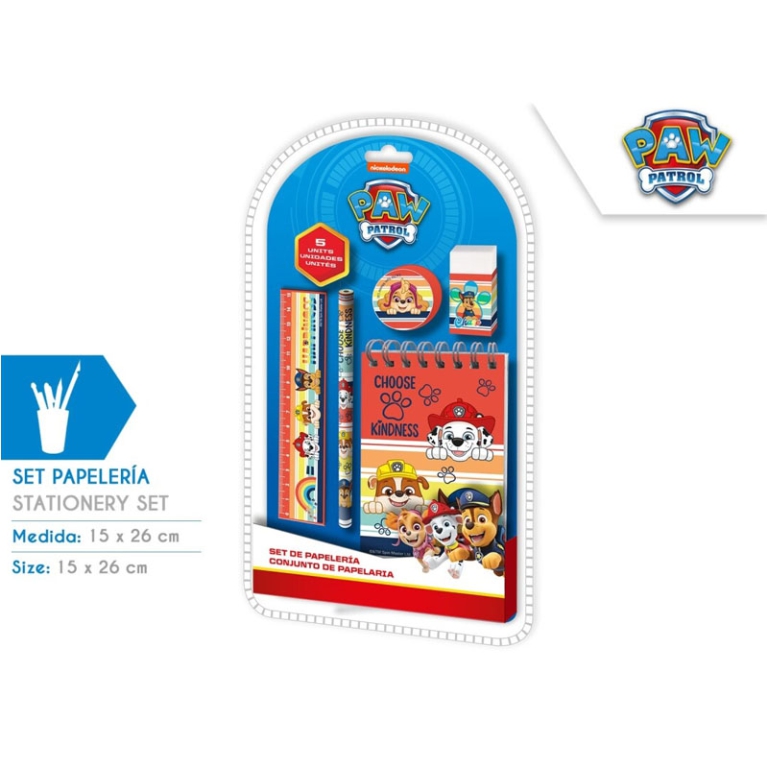 SET CANCELLERIA 5PZ PAW PATROL 15X26CM