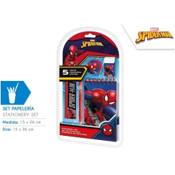 SET CANCELLERIA 5PZ SPIDERMAN 15X26CM