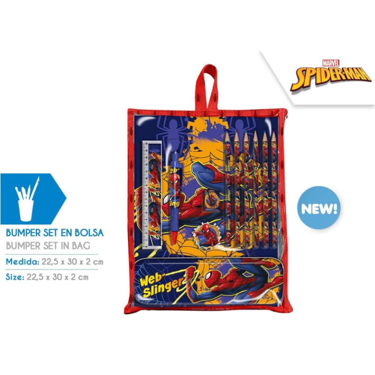 SET CANCELLERIA CON ASTUCCIO SPIDERMAN 22X30CM