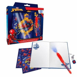 DIARIO CON PENNA UV SPIDERMAN 23X22CM