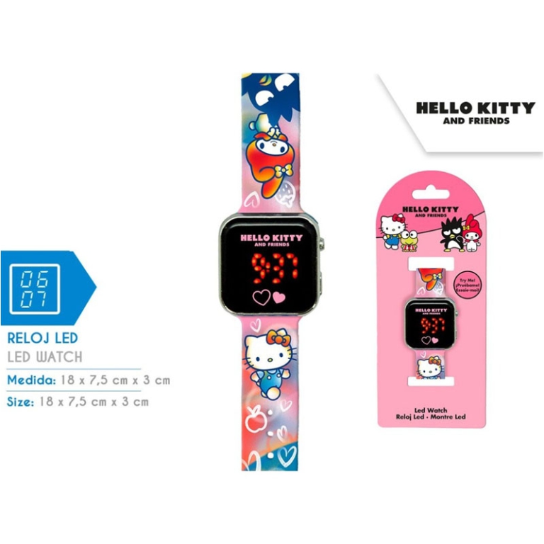 OROLOGIO DA POLSO LED HELLO KITTY 18X7X3CM
