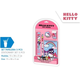 SET CANCELLERIA 5PZ HELLO KITTY 15X26CM