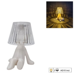 LAMPADA OMINO STILIZZATO BIANCO SOGGETTI ASSORTITI