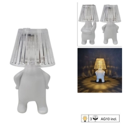LAMPADA OMINO STILIZZATO BIANCO SOGGETTI ASSORTITI
