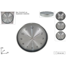 OROLOGIO DA MURO METALLIZZATO