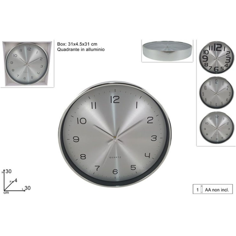 OROLOGIO DA MURO METALLIZZATO