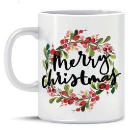 TAZZA MUG XMAS GHIRLANDA MERRY CHRISTMAS