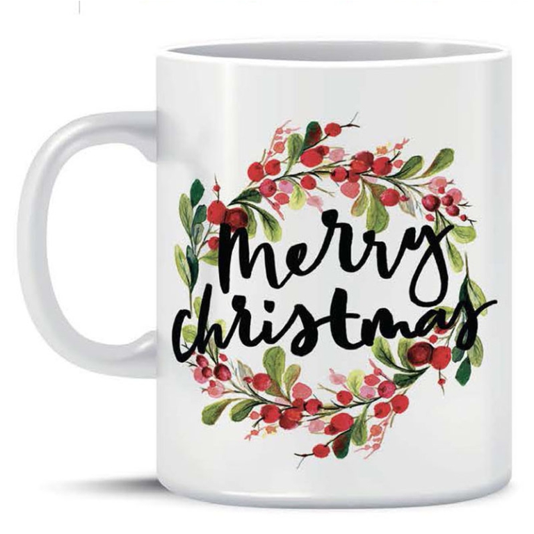 TAZZA MUG XMAS GHIRLANDA MERRY CHRISTMAS