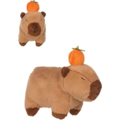 CAPYBARA PELUCHES CON    ARANCIA 20CM