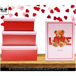 SCATOLE MATRIOSKA SET 10PZ LOVE BEARS