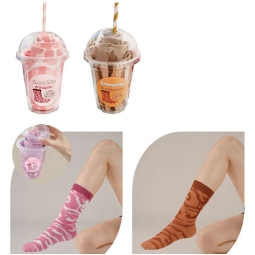 CALZE COLORATE BICCHIERE FRAPPÈ SOGGETTI ASSORTITI