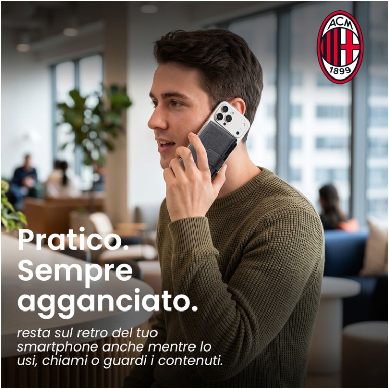 PORTAFOGLIO MAGNETICO IN ALLUMINIO MILAN NERO 3