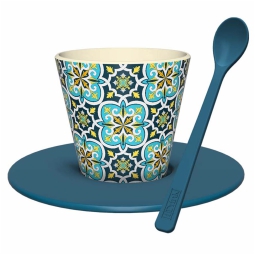 SET TAZZINA+PIATTINO+    CUCCHIAINO RPET MOSAIC