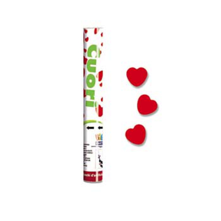 TUBO 30CM SPARACORIANDOLI CUORE ROSSO