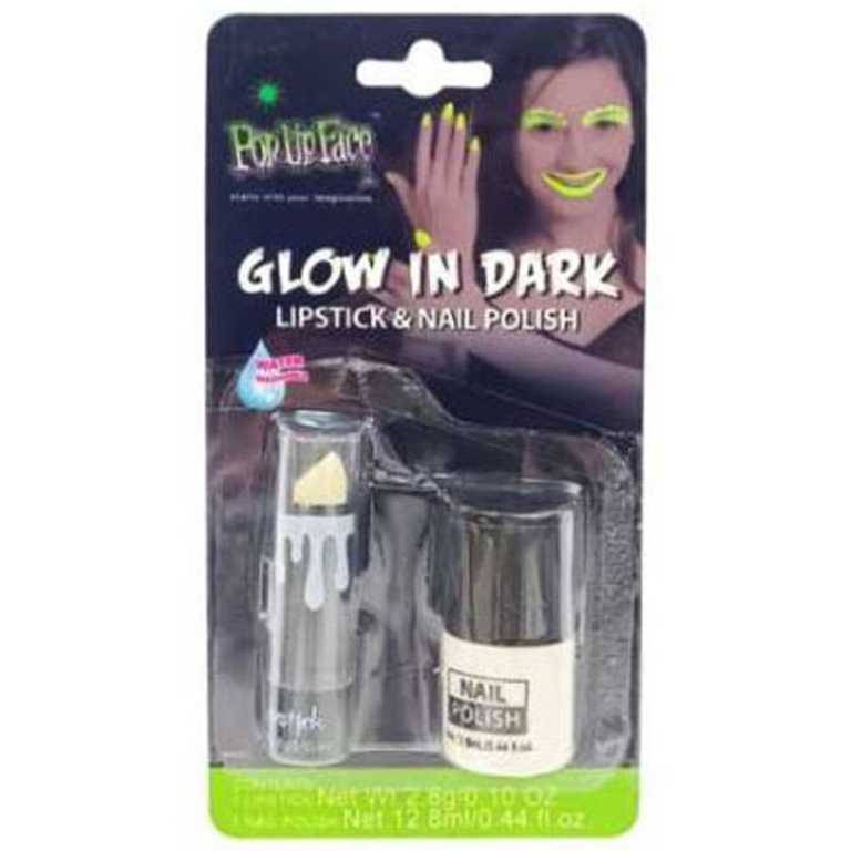 SET TRUCCO ROSSETTO SMALTO FLUORESCENTE