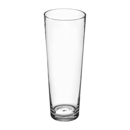 VASO CONICO D15H40CM     VETRO TRASP.TAGLIO CALDO