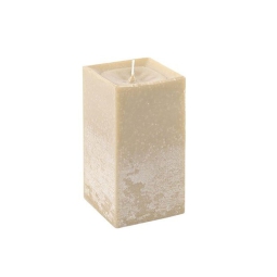 MOCCOLO QUADRATO 7,5H15CM RUSTICO AVORIO