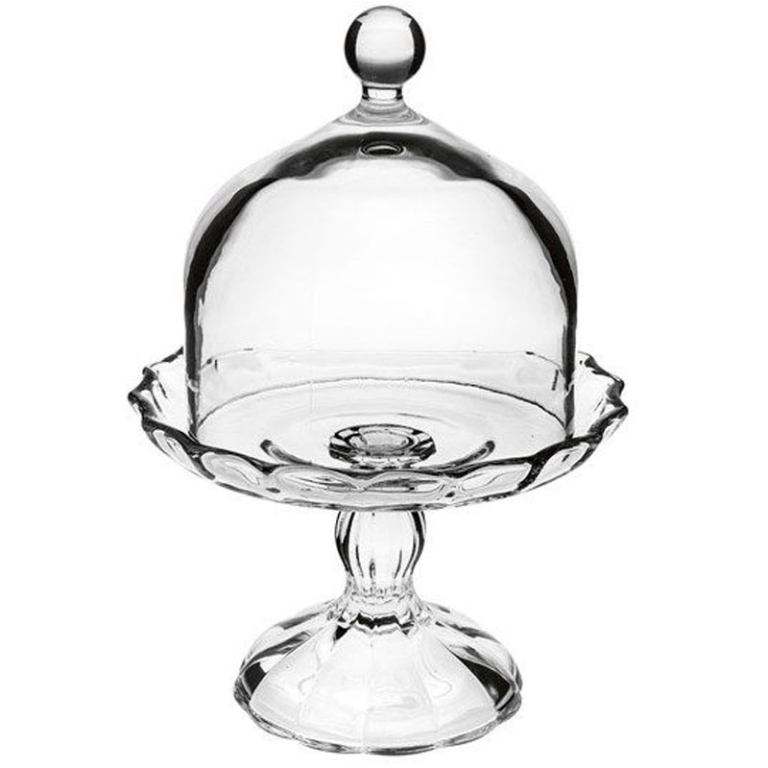 ALZATA VETRO D11H17CM    CON COPERCHIO