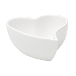 CUORE CERAMICA BIANCA    14X14H6CM