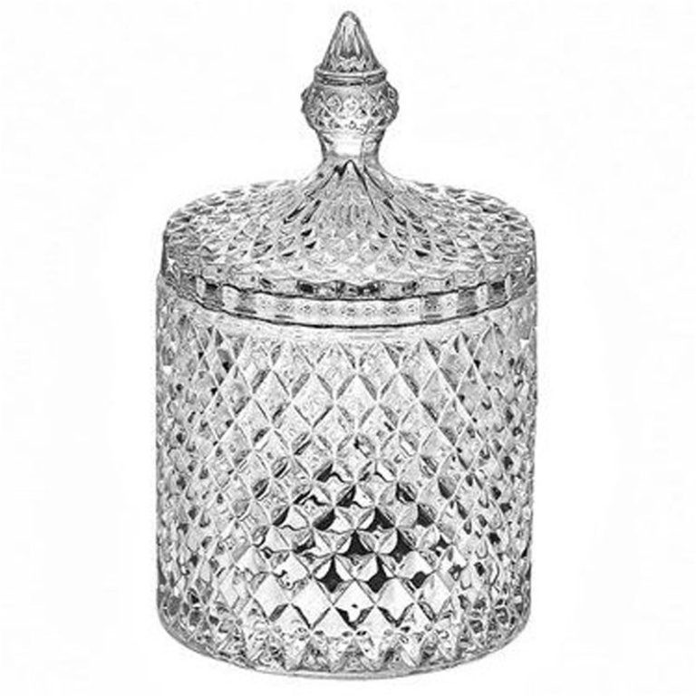 BARATTOLO VETRO BOHEMIA  D8,5H14CM