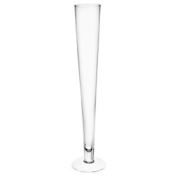 VASO CONICO D11H60CM     VETRO TRASPARENTE