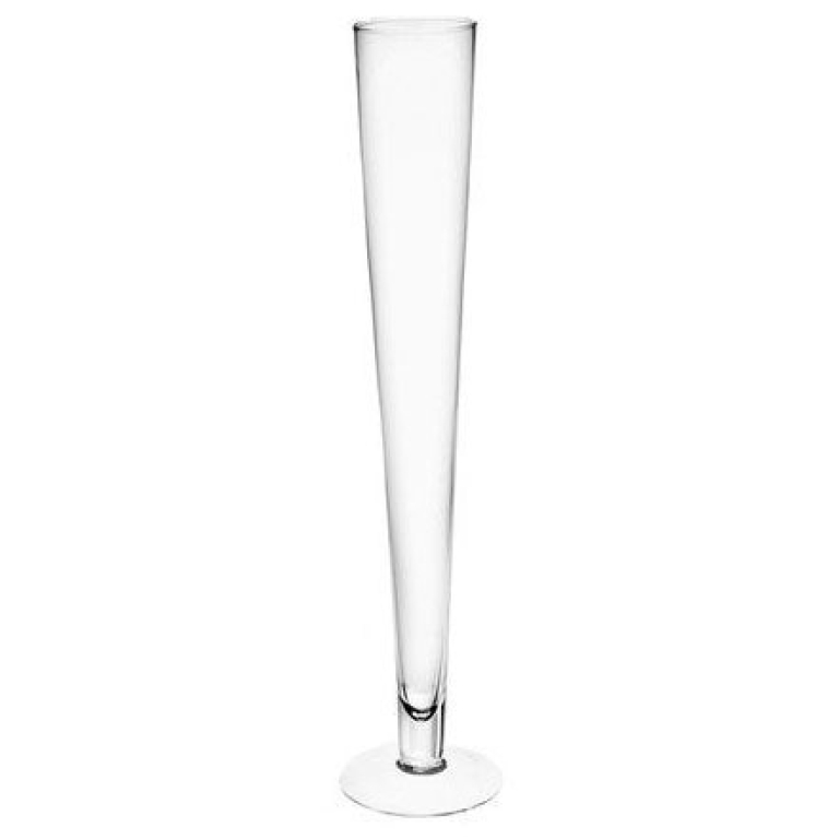 VASO CONICO D11H60CM     VETRO TRASPARENTE