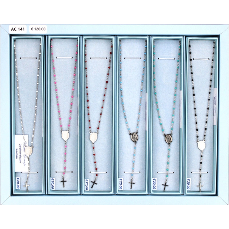 COLLANE 6PZ ROSARIO ACCIAIO