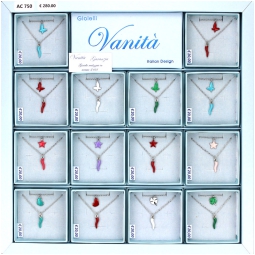COLLANA DOPPIA 14PZ ACCIAIO E SMALTO GIFTBOX
