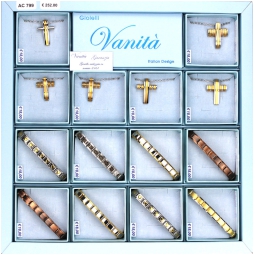 COLLANE E BRACCIALI UOMO 14PZ ACCIAIO