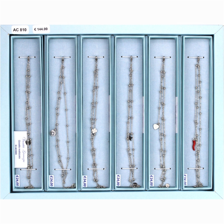 BRACCIALE 6PZ ACCIAIO TRE FILI GIFTBOX