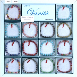 BRACCIALE 14PZ ACCIAIO E VETRO GIFTBOX