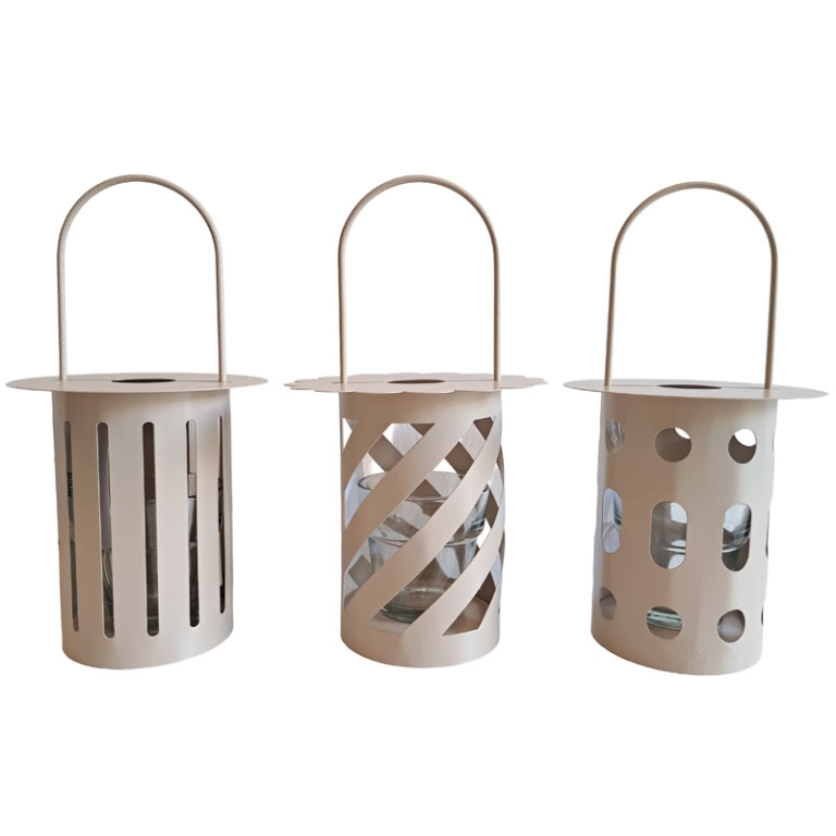 LANTERNA METALLO 12X23CM NOCCIOLA SOGGETTI ASSORTITI