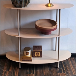 MOBILETTO MENSOLE 90X28X81CM METALLO NOCCIOLA